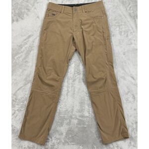 Kuhl Radikl Pants Mens 33x32 Brown Gusseted Cargo Stretch Comfort Hiking Outdoor